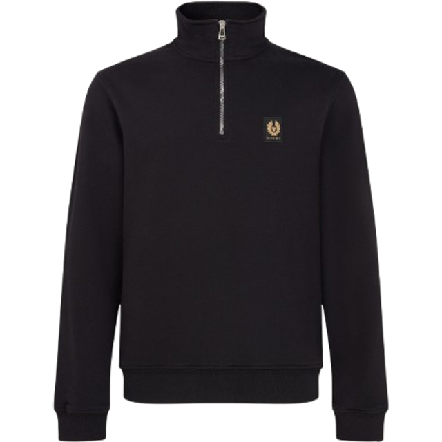 Belstaff Men's Half-Zip Sweatshirt - Black - Size: XXL