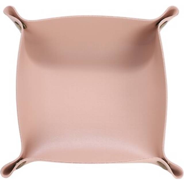 Pu Leather Valet Tray Unisex Folding Small Catchall Tray, Pink