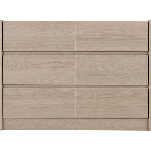 Seconique Paris 6 Drawer Chest - Smoked Ash Effect, Multi