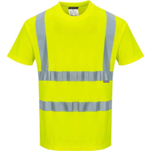 Portwest Cotton Comfort Short Sleeve T-Shirt - Yellow - 5XL
