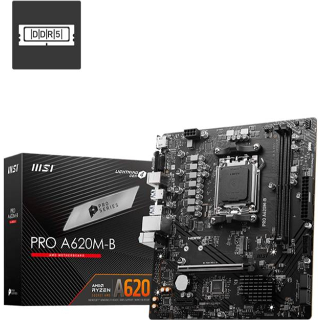 MSI PRO A620M-B mATX Motherboard for AMD AM5 CPUs