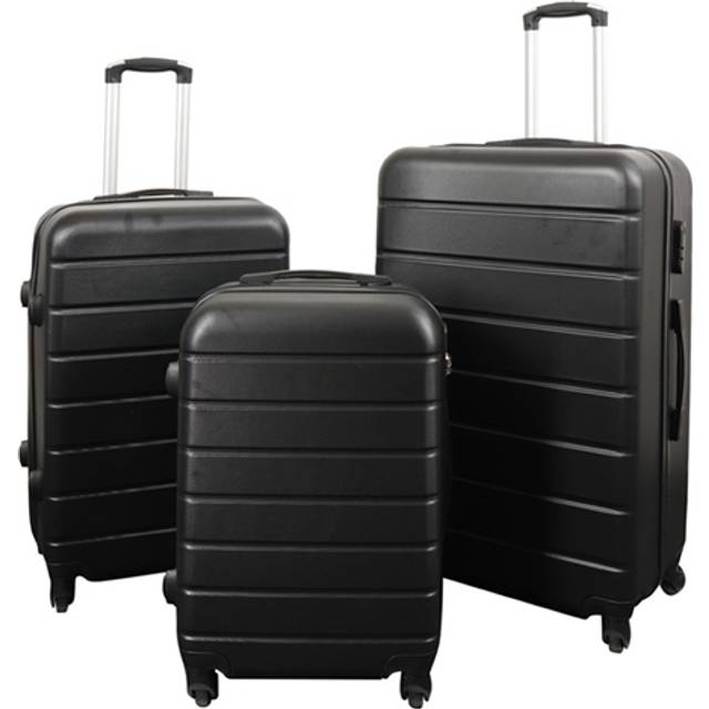 Borg Living Hardcase Suitcase 3 stk. - Black