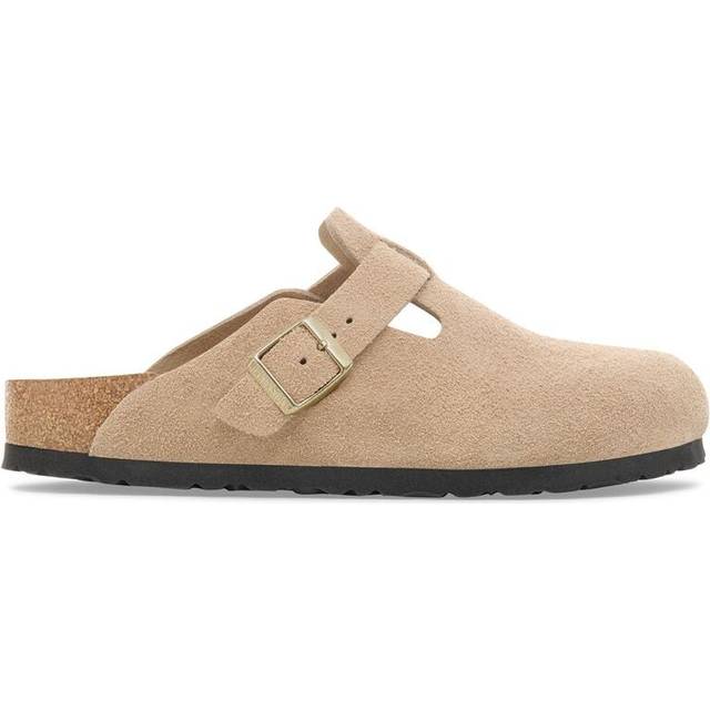 Birkenstock for woman. 1030883 Leather Clogs Boston beige (40), Flat, None, Casual