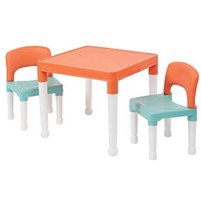 Liberty House Toys Orange and Green Plastic Table and Chairs - Multi
