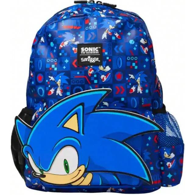(SchoolBag 36x30cm) 2025 New Genuine Australia Smiggle Schoolbag Sonic The Hedgehog Cartoon Series Children School Bags Anime Backpack Student Gift