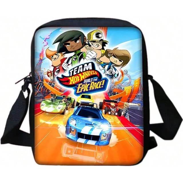 (KB-169HJJ38A4) Cartoon Hot Wheels Cars Child School Backpack With Shoulder Bag Pencil Bags School Bags for Boys Girls Best Gift