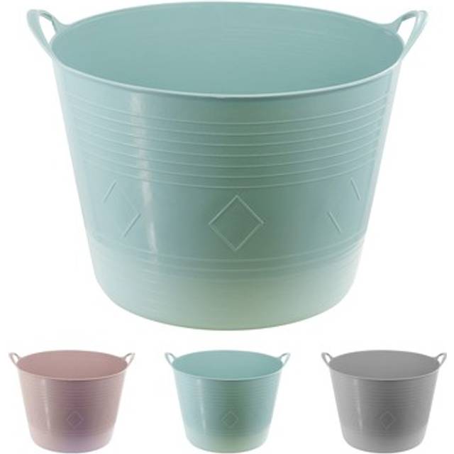 GEEZY Flexi Tub Heavy Duty Storage Basket Home Garden Laundry Toys Bucket Trug 40L