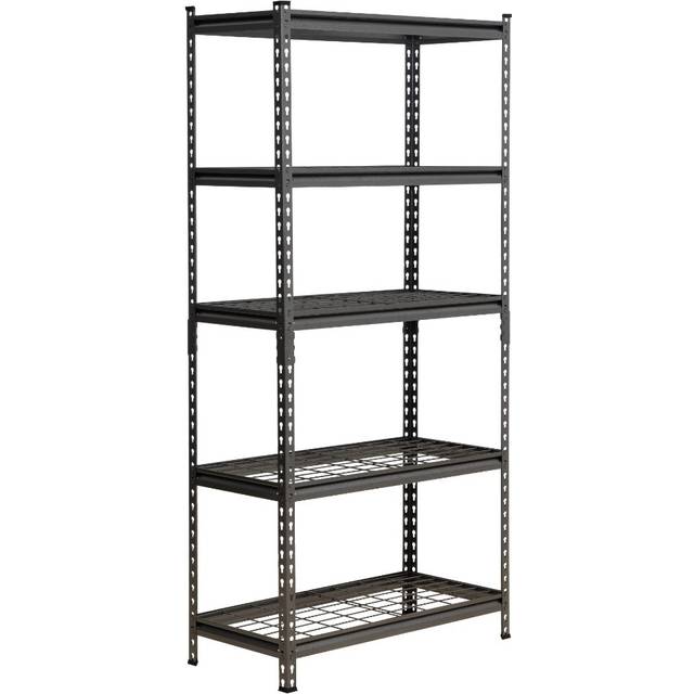 Rhino racking wire shelving unit - black, 1000kg, 183x90x40cm