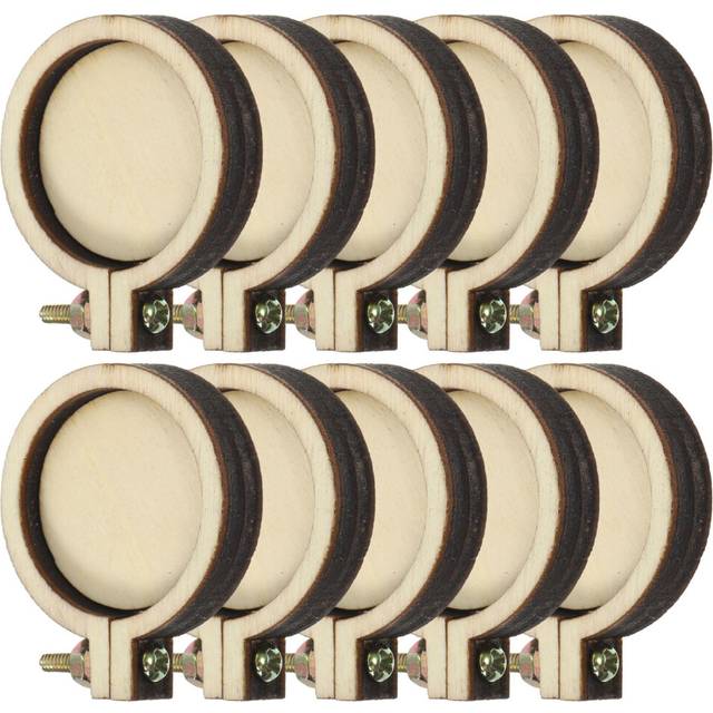 SUPVOX Embroidery Hoop Mini Round Cross Stitch Hoop Ring Imitated Wood Display Frame for Art Craft Handy Sewing and Hanging 10 pcs