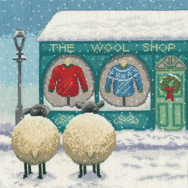Bothy Threads Counted Cross Stitch Kit the Wool Shop, Xlp18, 26x26cm, Diy