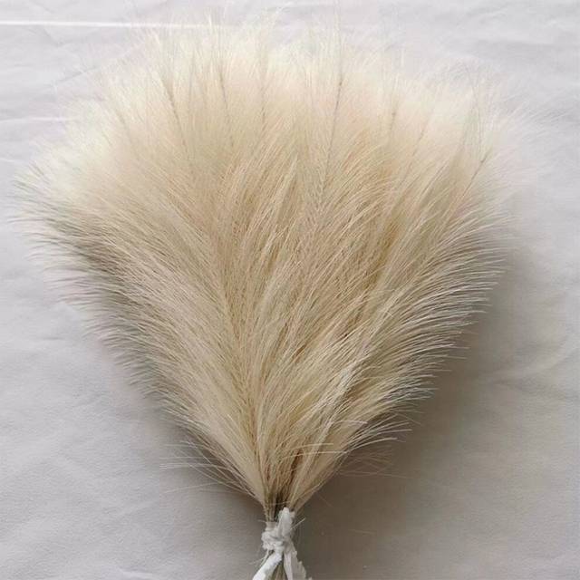 (YZ6-04, 5PCS) Fluffy Pampas Grass Boho Decor Artificial Flower Fake Plant Reed Simulated Party Wedding Home Decoration 42CM