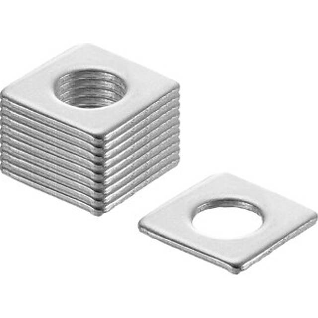 200pcs 1/2 Square Plate Washer For 1/4 Bolt, Flat Bearing Plate (0.04 Thick)