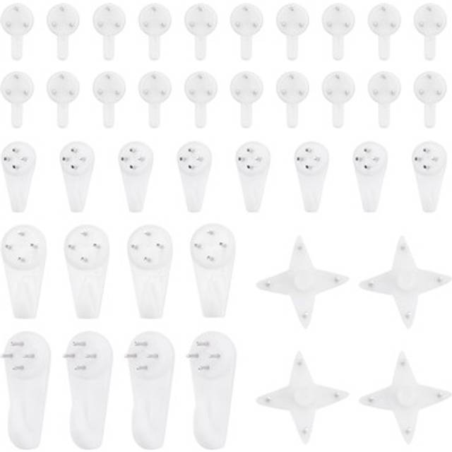 40pcs nail screws wall hooks picture hangers traceless photo hook multi2247