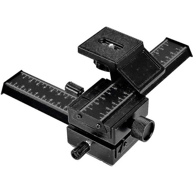 (As show, One size) Pro 4-Way Macro Focusing Focus Tripod Rail Slider Head /-Up compatible , , Digital SLR Camera-C12