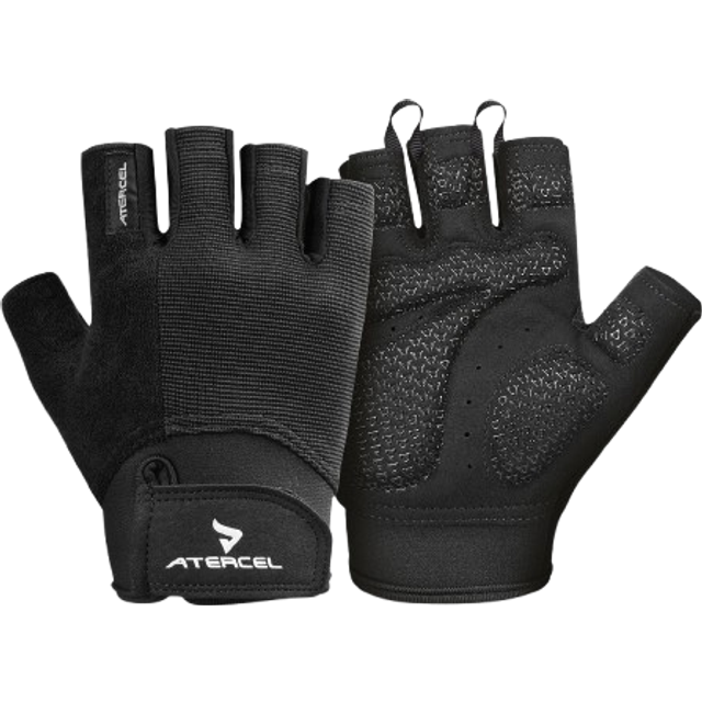 Weight Lifting Gloves, Gym Gloves for Crossfit, Workout, Exercise Cycling, Training, Breathable & Snug fit, for Men & Women(Black, M)