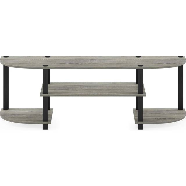 Furinno Turn-S-Tube Wide TV Entertainment Center, TV Unit, TV Stand, French Oak/Black, 120 (W) x 40 (H) x 34 (D) cm