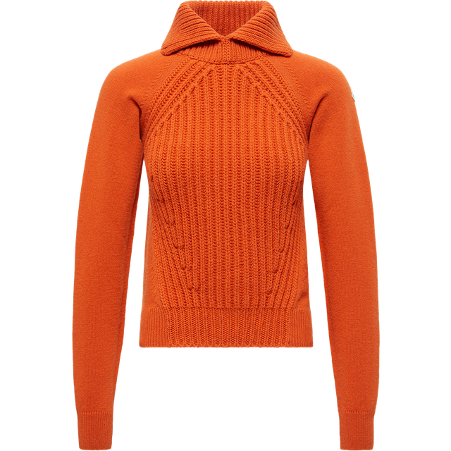 MONCLER COLLECTION Wool & Cashmere High Collar Jumper, Women, Orange, Size: XS