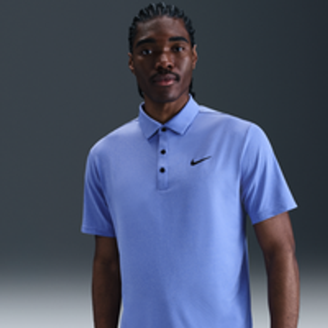Nike Tour Men's Dri-FIT Heathered Golf Polo - Blue - Polyester/Elastane - S