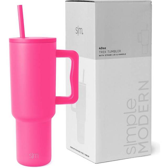 Simple Modern 40 oz Tumbler with Handle and Straw Lid | Insulated Cup Reusable Stainless Steel Water Bottle Travel Mug Cupholder Friendly | Gifts for
