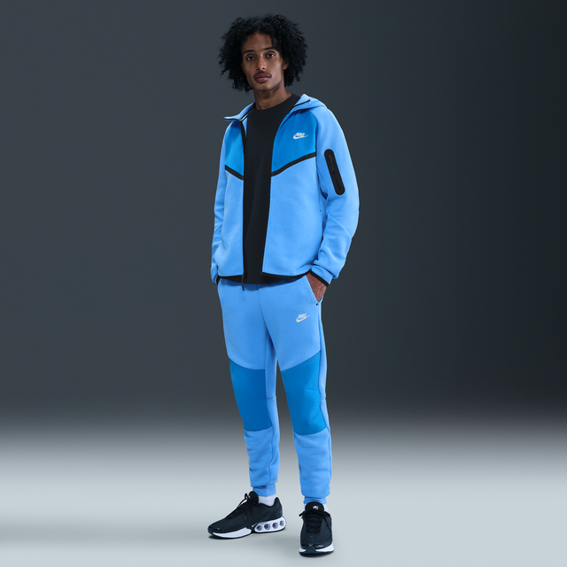 Nike Tech Men's Fleece Joggers - Blue - Cotton/Polyester