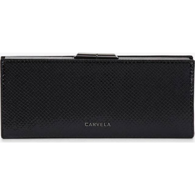 Carvela Alto Lizard Embossed Clutch Bag, Black/Comb