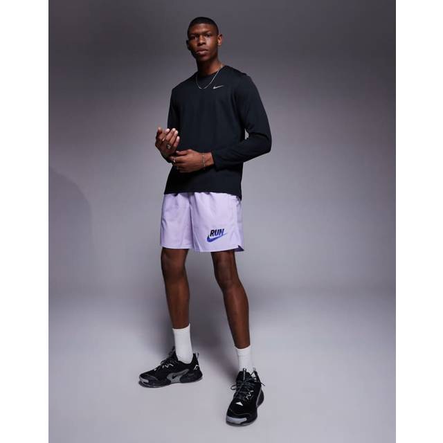 Nike Running – Run Energy Challenger – Dri-FIT – Lila shorts, 7 tum-Blå
