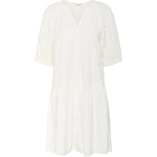 Soaked in Luxury, Klänning, Dam, XL, Elegant Enkel Klänning med Volangdetaljer
