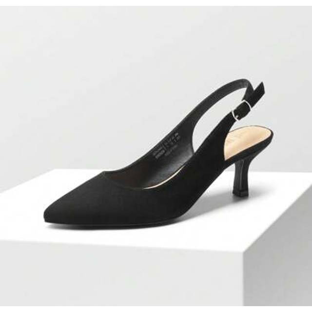 SHEIN Women&#39;s Kitten Heel Slingback Pointed Closed Toe Low Stiletto Heels Dress Bridal Elegant Wedding Pumps Shoes