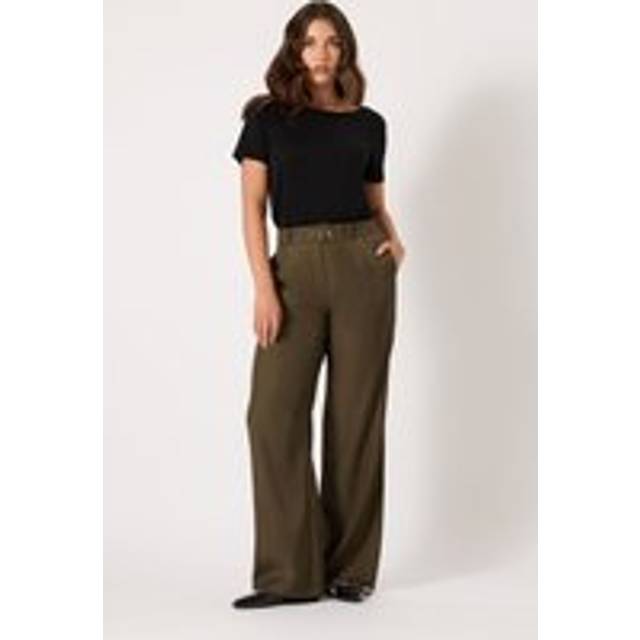 Lts Tall Chocolate Brown Wide Leg Belted Trousers Long > 16 Lts | Tall Women's Smart Trousers - Long 16