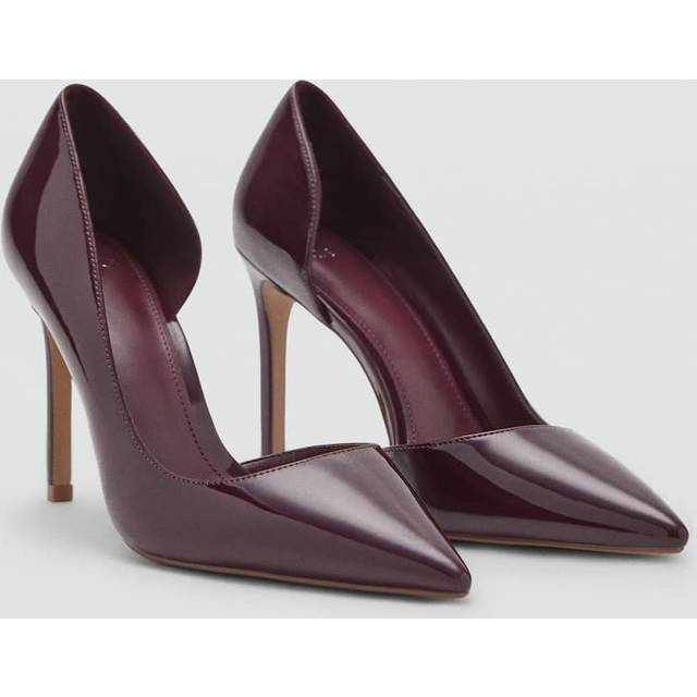 Patent heeled shoes burgundy - Woman - 2 - MANGO - Burgundy