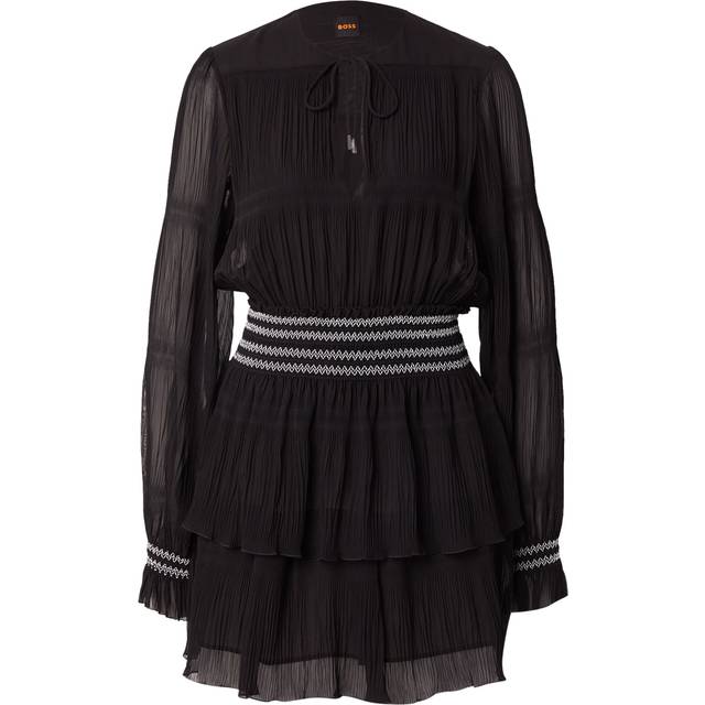 BOSS för kvinnor. 50544042 Desia klänning svart (XS), Casual, Polyester, Lång ärm - Svart (XS)