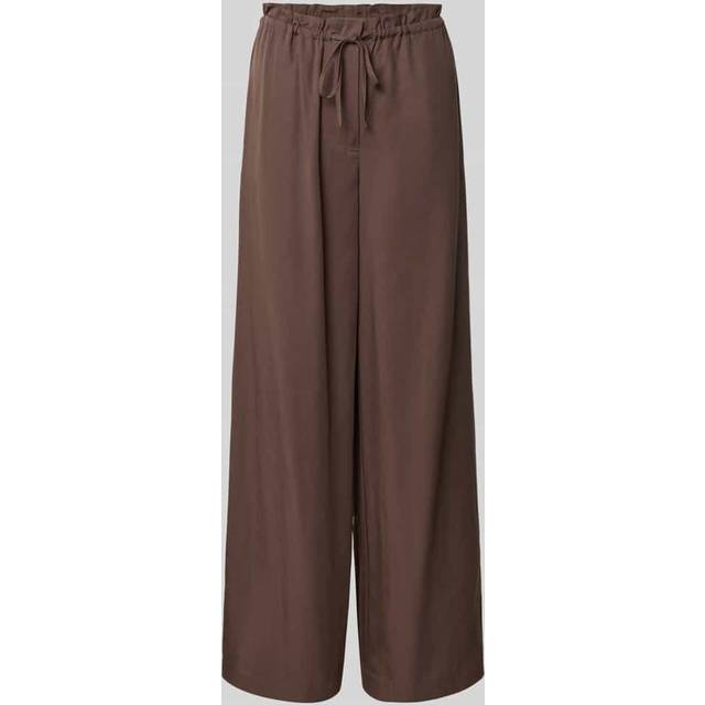 Mango Cel Tailored Trousers, Dark Brown