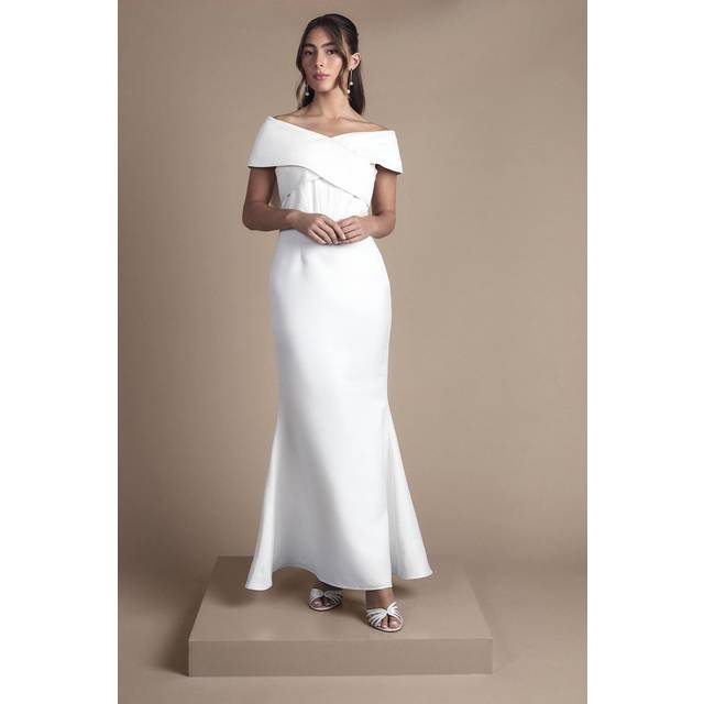 Coast Ivory Fit & Flare Dress Womens Bridal Dresses