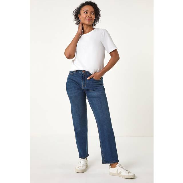 Roman Petite Stretch Straight Leg Jeans In Indigo - 18