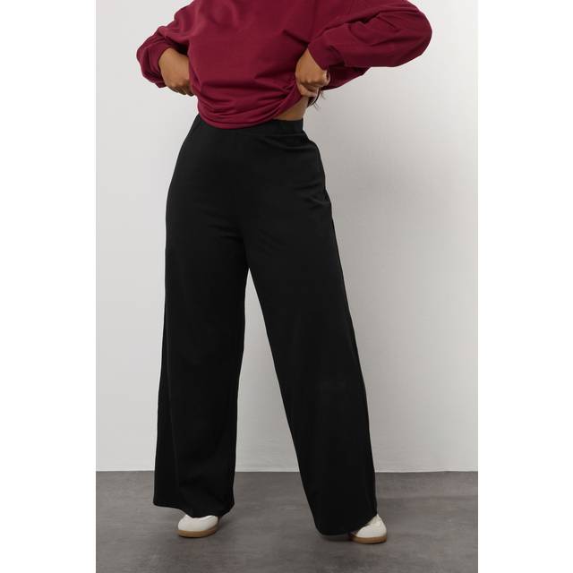 Yours Curve Black Wide Leg Leggings, Women's Curve & Plus Size, Yours - 16