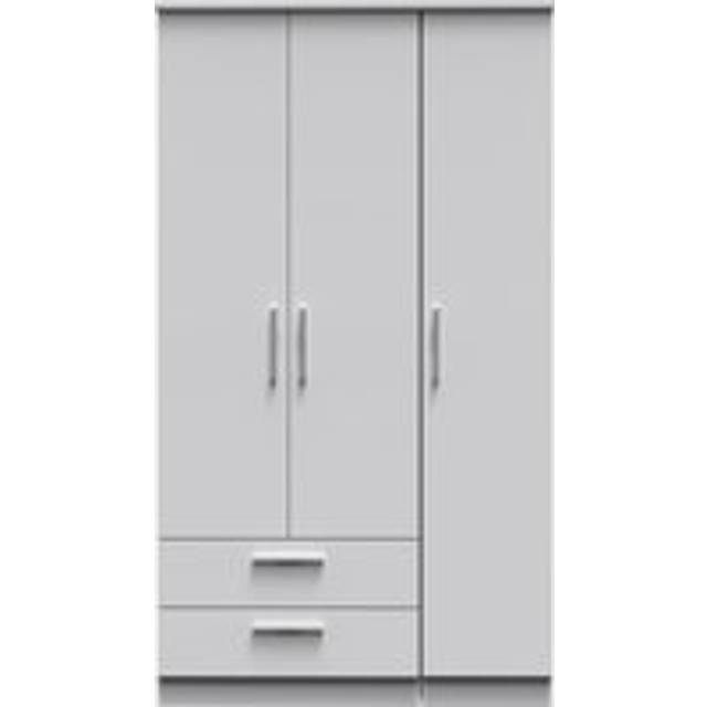Ready Assembled 2 U Windsor Triple Wardrobe with 2 Drawers (Ready Assembled) in Mid Grey
