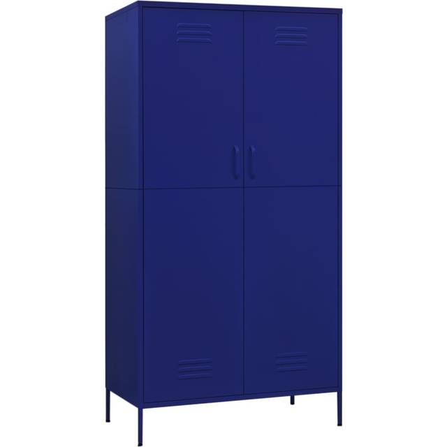 vidaXL Wardrobe Navy Blue 90x50x180 cm Steel