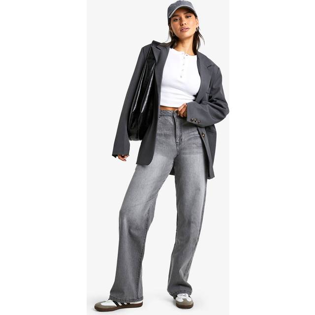 Womens Tall Basic Straight Leg Jean - Light Grey - 12/34L