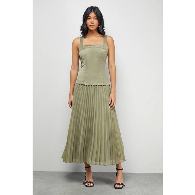 Warehouse Olive Dress Womens Occasion Dresses