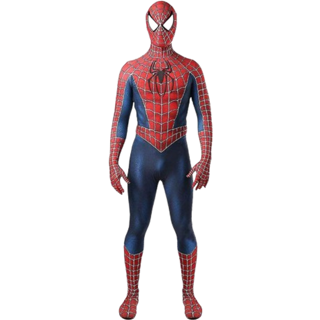(red, 100) Tobey Maguire Spiderman Costume Black/red Raimi Spider Man Cosplay Superhero Zentai Suit Halloween Costumes