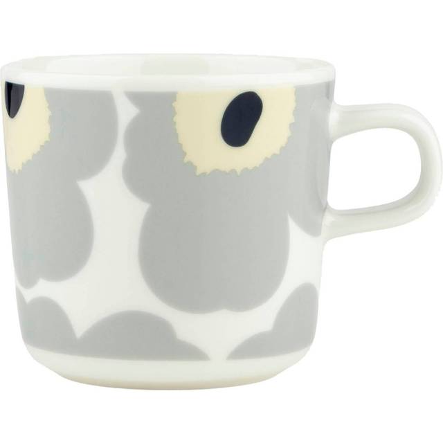 Unikko kaffekopp 2 dl, vit/grå/sand/blå - Vit, grå, sand, blå