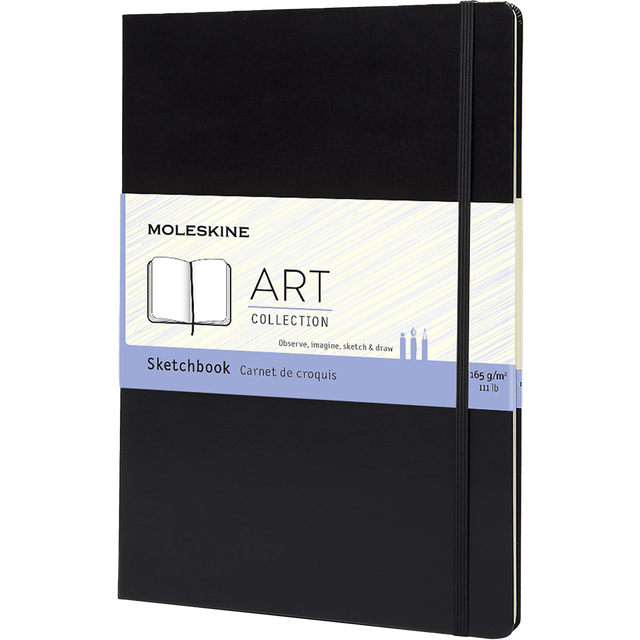 Moleskine : Sketchbook : 165gsm : Hard Cover : 96 pages : A4 : Black