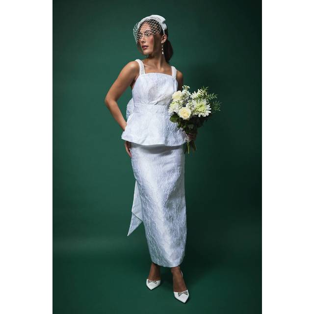 Coast White Peplum Top Womens Bridal Tops