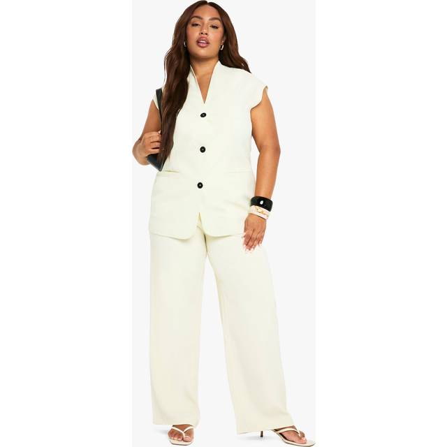 Womens Plus Tailored Wide Leg Trouser - Butterscotch - 22