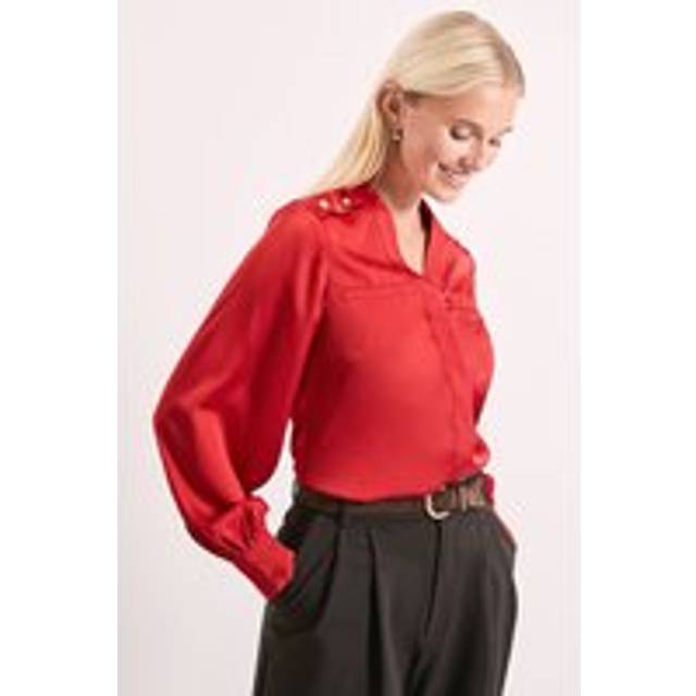Debenhams Seam Detail Satin Shirt In Rust - rust - 16