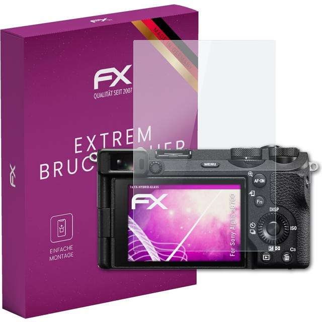 Atfolix glass protector for sony alpha a6700 9h hybrid-glass