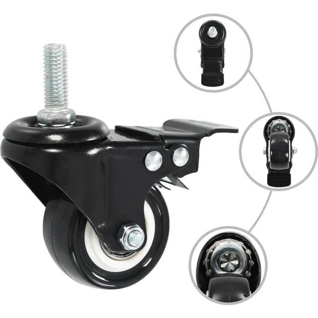 8 pcs Swivel Casters with Brakes 50 mm Vidaxl