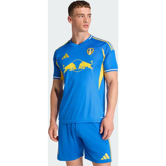 adidas Leeds United FC 2025/26 Away Shirt - Blue - Mens