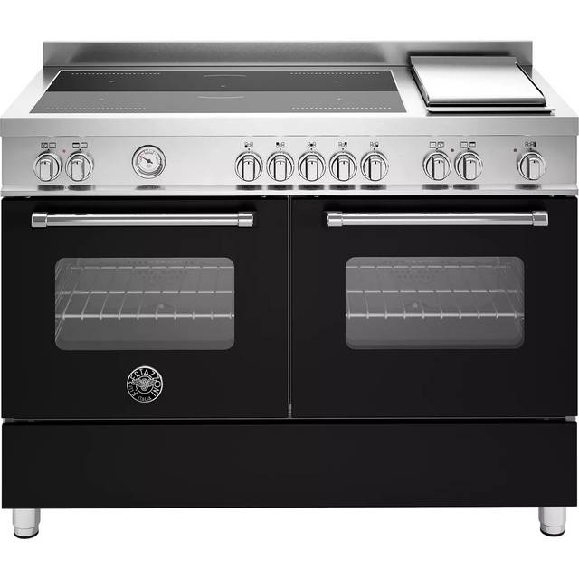 Bertazzoni Master Deluxe Series MAS125I2ENET Electric Range Cooker with Induction Hob - Matte Black - A/A Rated