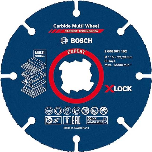 Bosch Expert X Lock Carbide Multi Cutting Disc 115mm Pack of 1